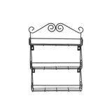Big Wall Mounted Iron Wall Shelf with 3 Storage Racks for Kitchen, Pantry, Cabinet, Counter top or Free Standing, Rack Holder for Kitchen