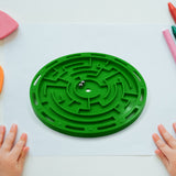 Side view of maze puzzle toy displaying its fun and challenging design.