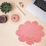 5976 Kitchen Gadget Accessories Plate Cup Mat Rose, Simple Circular Coasters for Kitchen Cafe Restaurant, Place mats for Dining Table, Coasters, Tabletop Protection, Anti-Scald Easy to clean (1 Pc)