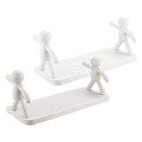 9271B Self Adhesive cute Floating Shelves Wall Shelf | Wall Mounted Organizer - Human Figurine | Brown Box 