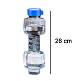 Plastic water bottle with dumbbell design