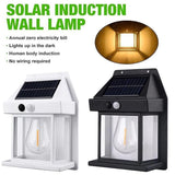 Solar Wall Lights Outdoor, Wireless Auto Chargeable Porch Lights Fixture, Solar Wall Lamp with 3 Modes & Motion Sensor, Waterproof Exterior Lighting with Panel for Front Door, Security