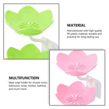 Flower-shaped self-draining soap dish, perfect for use in the bathroom or kitchen.