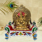 Decorative Singhasan Bal Gopal for placing divine statues at home.