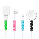 Spiral Charger Cable Protector Data Cable Saver Charging Cords Protective for All Universal Earphone & Cable Cover (Pack of 10)