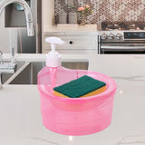 2-in-1 Double Layer Liquid Soap Dispenser with Pump & Sponge – Practical Kitchen & Hotel Sink Soap Pump Bottle (Rectangle)
