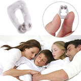 Silicone magnetic nose clip for snoring prevention