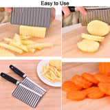 Stainless Steel Crinkle Cutter Knife for Salad and Vegetables