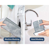 Hands-free cleaning mop with self-cleaning and drying capabilities