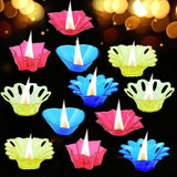 Multicolor candle cups with unique shapes