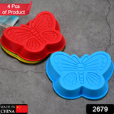 Silicone cupcake liners in butterfly shape, microwave and oven safe, for baking and molds.