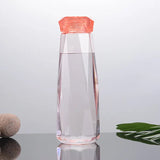 5213 Glass Fridge Water Bottle Plastic Cap With Two Water Glass For Home & Kitchen Use 