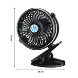 Clip-on mini USB fan for versatile cooling in hot weather