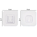 1746 ADHESIVE PLASTIC WALL HOOKS HEAVY DUTY HOOKS ( 1 Pair ) 