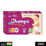 Premium Champs High Absorbent Pant Style Diaper (Small Size / 42 Pcs)