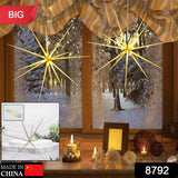 3D Gold Star Hanging Decoration Star, Acrylic Look  Hanging Luminous Star for Windows, Home, Garden Festive Embellishments for Holiday Parties Weddings Birthday Home Decoration (Big)