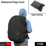 4100 Heavy Waterproof Nylon Rain Cover/Dust Cover - Elastic Adjustable for Laptop Bags and Backpacks, School Bag Waterproof Cover, Dust Proof, Backpack, Laptop Bag Cover (1Pc)