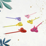 4292 Cute Cartoon Shape & Heart Design Facy Writting Pen Attached Rattle | Ball Pen Smooth Writing For Wedding , Events & Multiuse Pen  Best Pen l Use for Kids (12 Pcs Set Mix Design & Color)