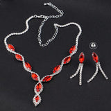 Necklace and Earrings Set Wedding Jewelry Set (1 Set / Mix Color)