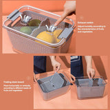 Multi-purpose kitchen basket for washing, straining, and organizing.