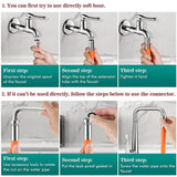 9087b Flexible Water Tap Extender, Universal Foaming Extension Tube with Connector, 360 Free Bending Faucet Extender, Adjustable Sink Drain Extension (46cm) 