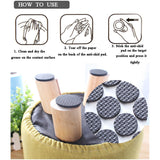 9066 28 pc Rubber furniture Pads Self Sticking Non Slip Furniture Noise Insulation Pads 