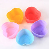 Silicone heart-shaped mold for pastries