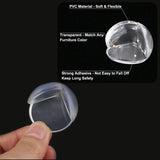 Transparent corner protectors with strong adhesive, 4-pack for protection.