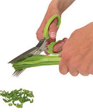 MULTIFUNCTION VEGETABLE STAINLESS STEEL HERBS SCISSOR WITH 5 BLADES