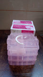 Versatile 18-Grid 3-Layer Transparent Plastic Organizer Box with Adjustable Dividers for Jewelry & Fishing Hooks