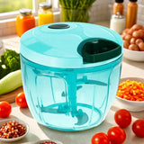 Mini Handy Manual Stainless Steel 5 Blades Chopper for Vegetables, Fruits, Nuts & Onions (750 Ml)