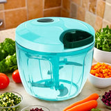 Mini Handy Manual Stainless Steel 5 Blades Chopper for Vegetables, Fruits, Nuts & Onions (750 Ml)