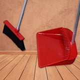 Long handle dustpan and broom set for cleaning