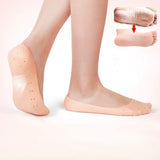 Silicone gel foot protectors designed for moisturizing.