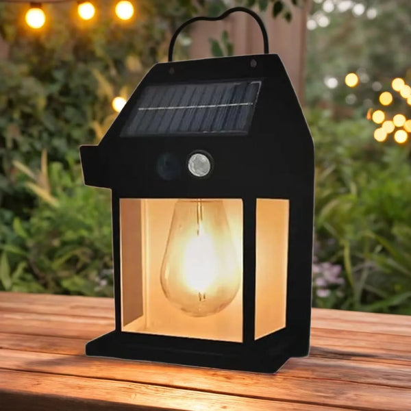 Solar Wall Lights Outdoor, Wireless Auto Chargeable Porch Lights Fixture, Solar Wall Lamp with 3 Modes & Motion Sensor, Waterproof Exterior Lighting with Panel for Front Door, Security