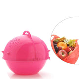 Ganesh plastic fruit and vegetable basket, shown from various angles.