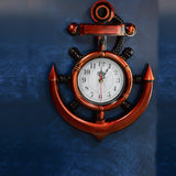 Anchor-themed wall clock for home decoration.