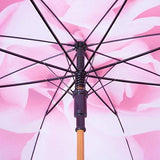 Mini folding umbrella, rose design, UV protection.