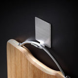 Multipurpose adhesive hooks, stainless steel.