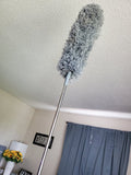 Microfiber Dusters for Cleaning, Telescoping Feather Duster with 100 inches Extendable Handle Pole (Free Gifts - 2 Pcs Microfiber wash Basin Hanging Hand Towel )