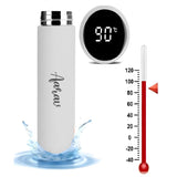 Customized/Personalized Stainless Steel Smart Water Bottle with Smart LCD Temperature Touch | Gifting Custom Name Water Bottle | Gifts for Boyfriend/Girlfriend/Employee | 500ML