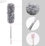 Microfiber Dusters for Cleaning, Telescoping Feather Duster with 100 inches Extendable Handle Pole (Free Gifts - 2 Pcs Microfiber wash Basin Hanging Hand Towel )