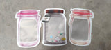 Plastic Transparent Medium Jar Shaped Pouch With Zipper (1 Pc)