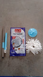 Home Cleaning Stainless Steel 360° Rotating Pole - Microfiber Mop with Adjustable Rod Stick Mix Color)