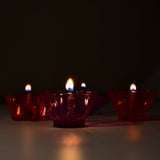 Diya cup set with magical reflection, includes 12 pieces