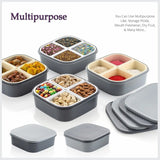 Plastic box with compartments for dry fruits and chocolates