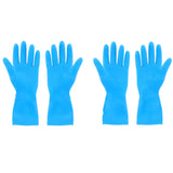 2 Pair Large Blue Gloves For Different Types Of Purposes Like Washing Utensils, Gardening And Cleaning Toilet Etc.