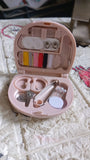 Mini Travel Sewing Kit DIY Sewing Portable Sewing Tool Kits Plastic Sewing Kit Box Beginner Friendly Emergency Sewing Repair Kit with Threads Scissors Hand Sewing Needles