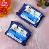 Beautiful Basics Normal & Oily Skin Face Wipes (2 Pkts x 50 Pcs Wipes)