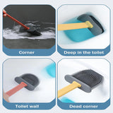 Silicone Toilet Brush/ Flexible Soft Bristle Brush with Quick Dry Holder Cleaning Brush for Toilet Accessories ( Without Box )